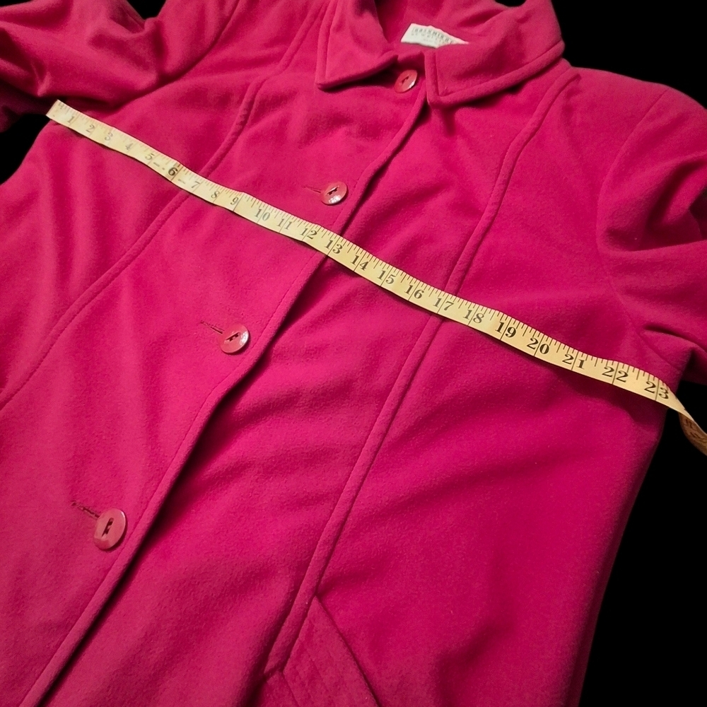 Kashmiracle by Wellington Fashions Cashmere-like Red Button-up Coat  Size 16 - Picture 13 of 15